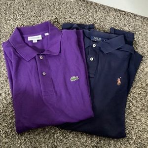 bundle of XL polos by Lacoste and ralph lauren
